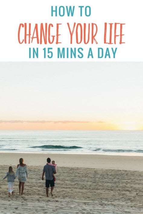 How to change your life in 15 minutes a day. Click to read simple tips to change your health, your finances, your career or anything you want to change. Happy Pinning