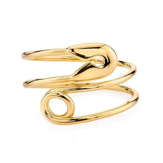 Gold Safety Pin Ring