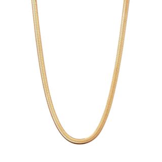 Bold Herringbone Chain Necklace 