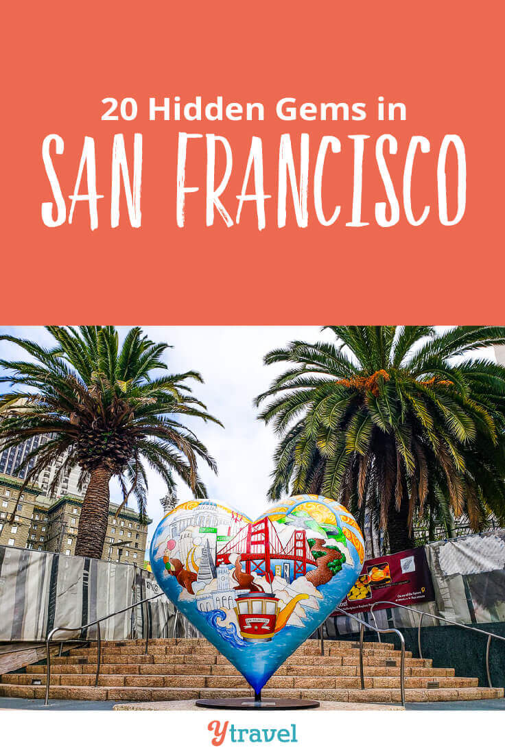 Looking to San Francisco? Here are 20 hidden gems in San Francisco that the locals also love to visit. Consider adding these to your San Francisco itinerary for your California vacation.