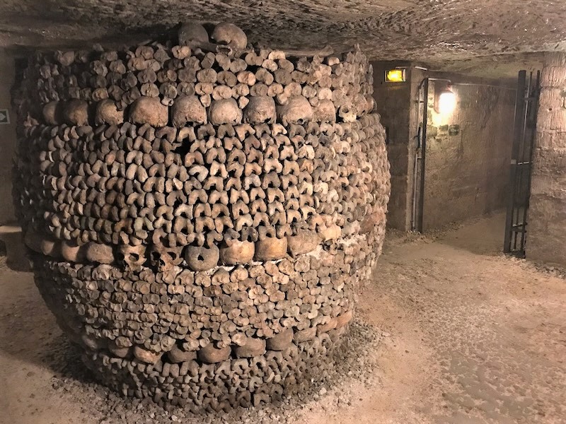 A round pile of bones stacked on top of each other