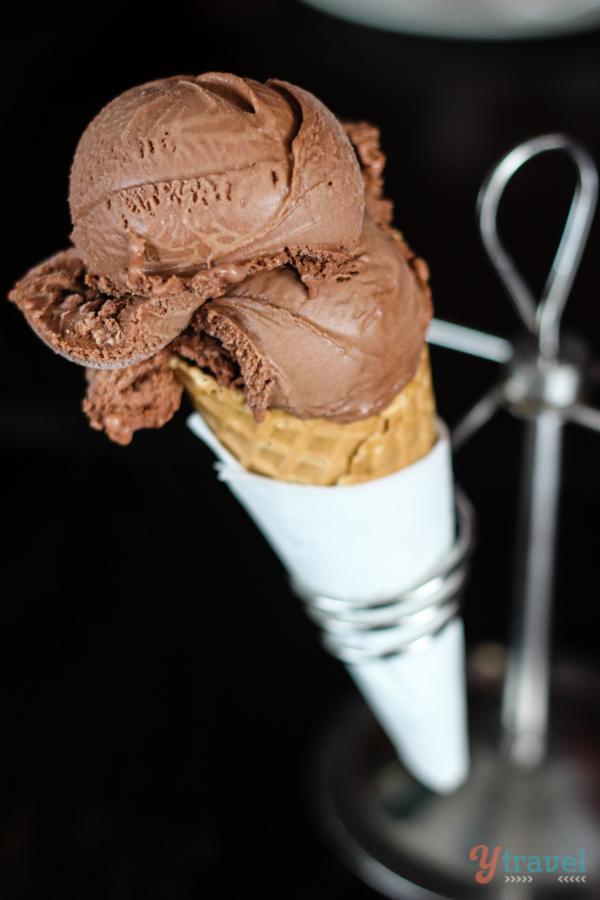 gelato in a cone