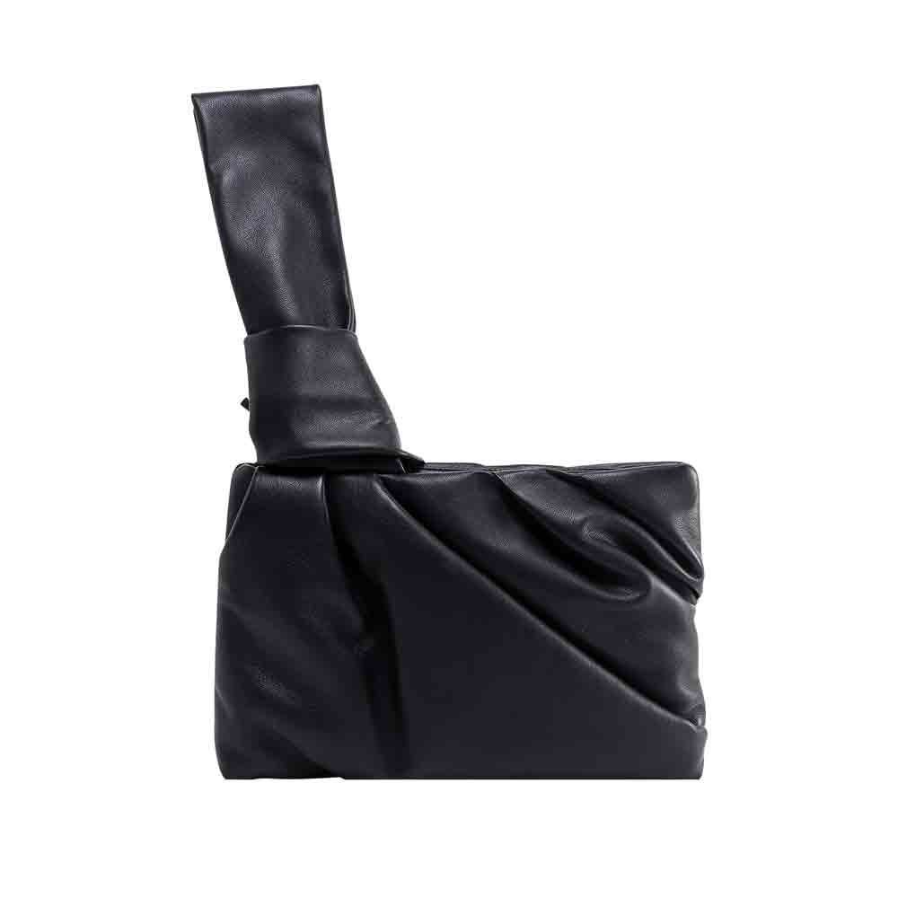 Knotted Wrist Handle Clutch Bag