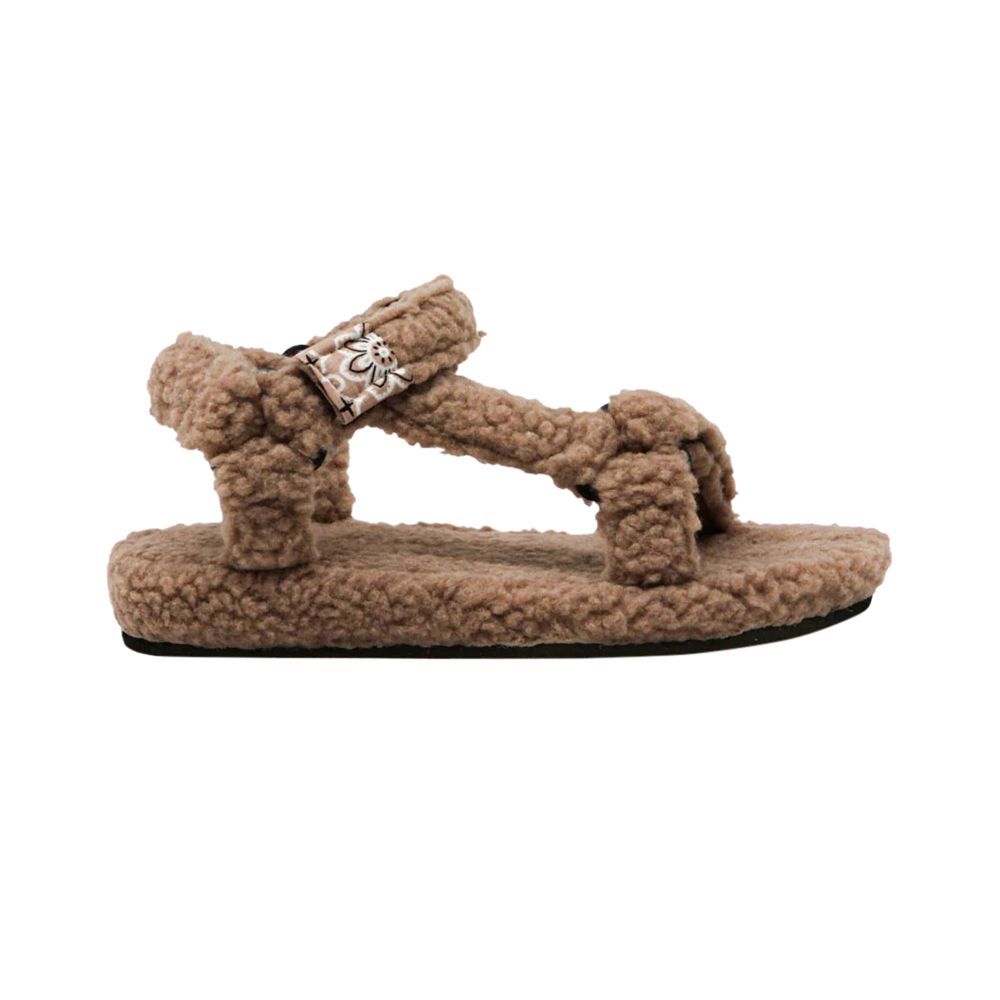 Faux-Shearling Sandals