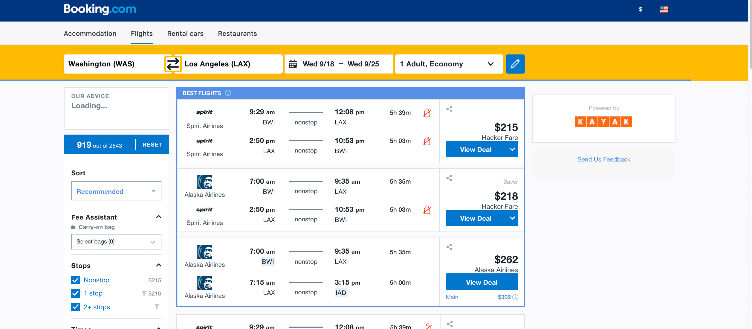 Booking.com Screenshot