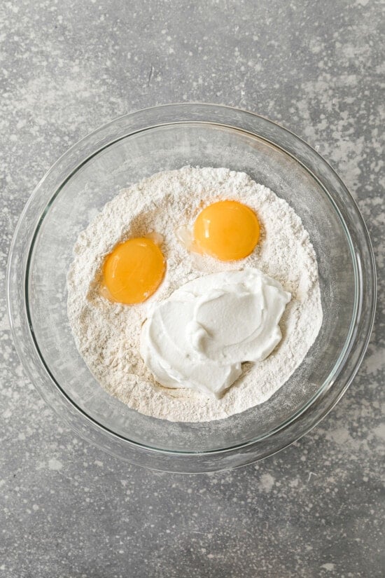 egg yolks flour and greek yogurt