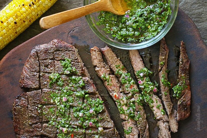 I've always been a steak lover, especially when it's topped with homemade chimichurri. It adds freshness and zing to grilled meats, chicken or fish, and the sauce can be made a day in advance.