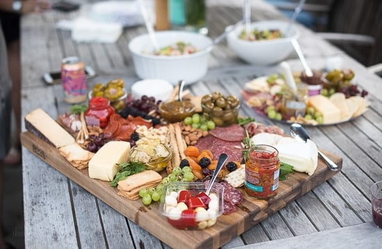 Meat and cheese boards are my go-to for super chill, no stress summer entertaining. You can load them up with all your favorite cheese, cured meats, fruit, nuts and spreads. Add some wine and baguettes and you have yourself a meal.