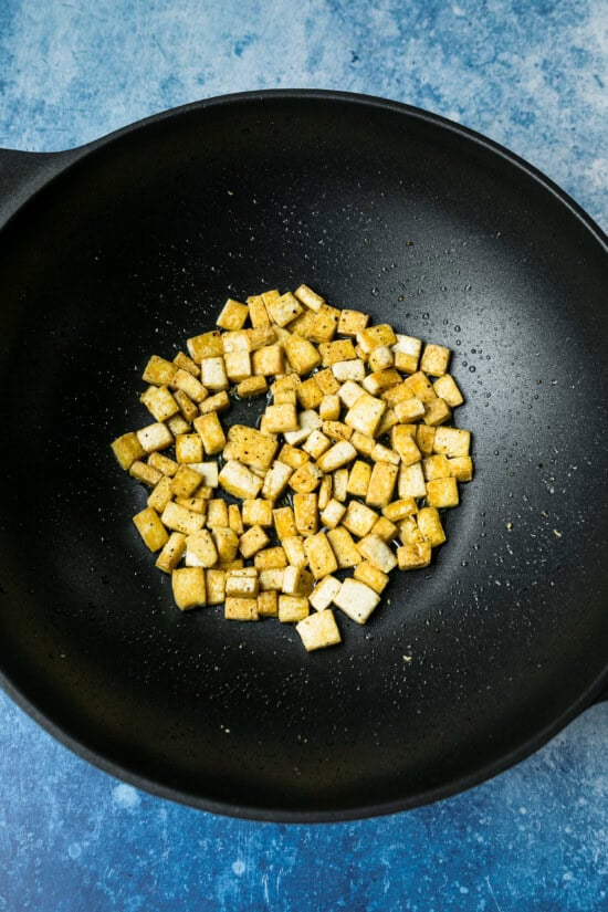 saute tofu in oil